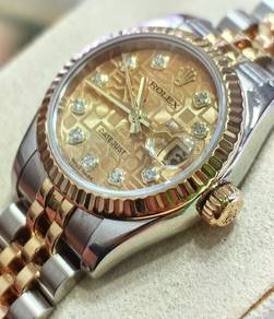 Pre-Owned Lady Rolex Datejust 179173 champagne Jub