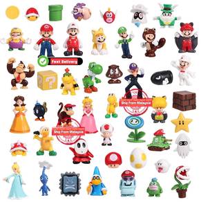 Anime Super Mario Bros Action Figures 2~5cm 48Pcs