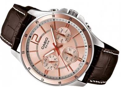 Watch - Casio Men Leather MTP1374L-9A -ORIGINAL
