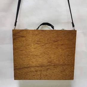 Old Vintage Wooden Storage Box With Strap