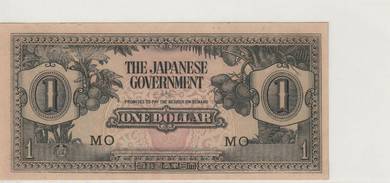 Japan Malaya JIM 1 Dollar MO 1942 unc