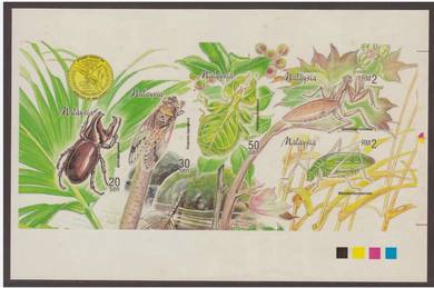 Miniature Sheet Impef Insects Malaysia 1998