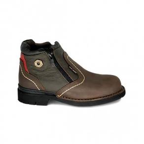 Safety Shoe Black Hammer Men Mid Zip BH4758 Brown