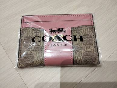 Original Coach Signature C Card Holder Pink