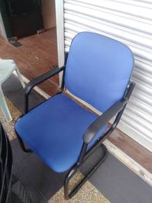 Blue Steel Leg Cushion Office Chair TA211
