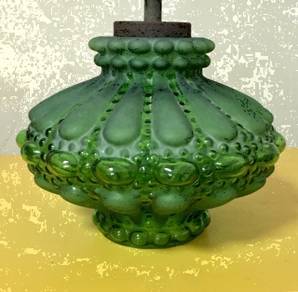 Vintage Green Glass Lamp