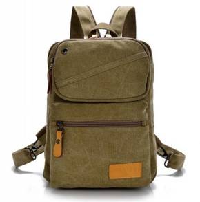 [12.12] Stylish Dual-Use Backpack Khakis Bag Beg