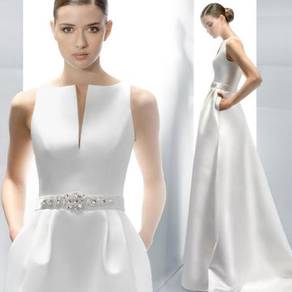 White satin wedding bridal dress gown RB1704