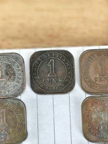Koleksi Syiling 1 Cent Lama (1919–1961) - 63 pcs