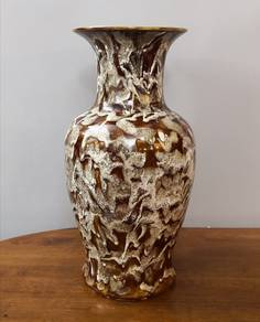 vintage ceramic vase brown