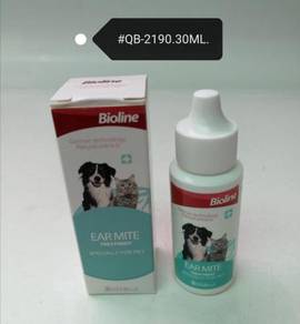 QB2190 Bioline Ear Mite Treatment Cat Rabbit Dog