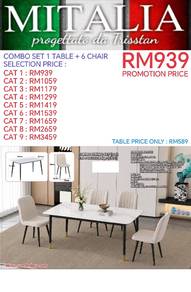 Quality Ceramic Top Dining Set | Easy Clean Fabric