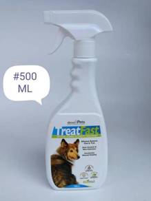 TreatFast Dog Spray Flea Tick Skin Wound 500ml