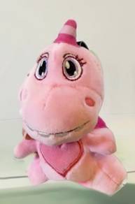 Maxis Dino and friends Diva/pink plushie