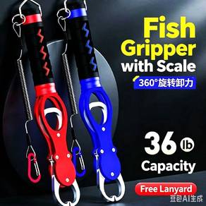 Fishing Lip Gripper With Built‑in Scale, Max 18kg 