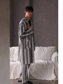 Men's striped cotton pajama set / sleepwear