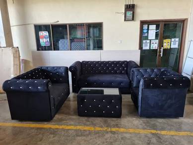 Chesterfield sofa 1+2+3 seater dan coffee table