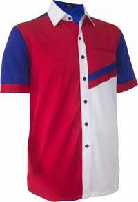 Baju Kemeja Korporat F1 Lelaki FC897 RED BLUE