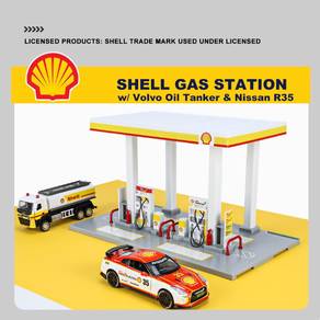 SHELL Oil Gas Station Assembly Kit Playset Diorama