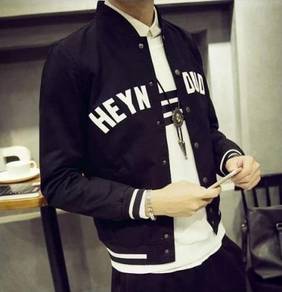 BLACK VARSiTY BASEBALL BOMBER JACKET SWEATER 🔥