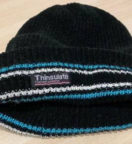 Thinsulate Winter Thermal Knitted Black Beanie Hat