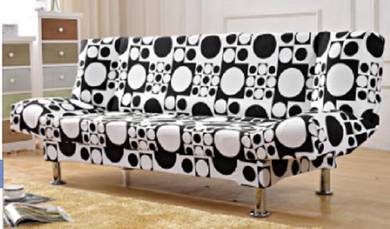Black white sofa double seater 2 seat bed house 2