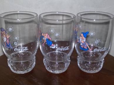 Cawan coca cola coke disney glass cup
