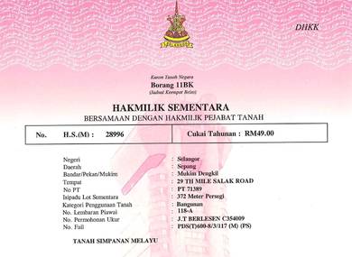 Residential Land in Salak Tinggi, SGR