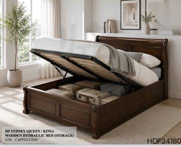 katil Queen solid wood