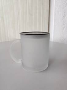 Minimalist Frosted Glass Mug with Lid - Tea Cup
