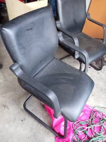 Steel Frame Black PU Chair TC330