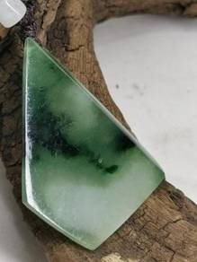 Ice Floating Green Burma Jadeite Jade Pendant