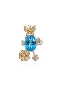 750 BLUE SAPPHIRE WHITE GOLD Ring EC00185WGR
