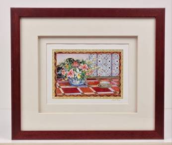 Framed Art Print By Joseph Wong  Floral  Vase