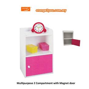 Kids Book Shelf with Magnet Door , Colourful 2