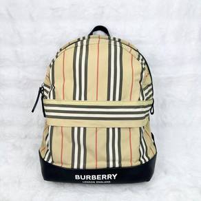 Burberry Beige Checkered Canvas Backpack