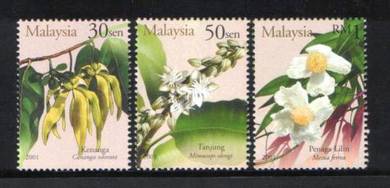 Mint Stamp Scented Flower Malaysia 2001