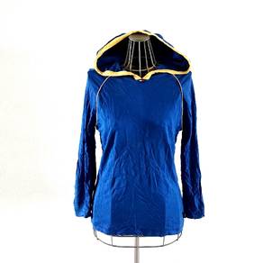 Tommy Hilfiger Blue Hooded Blouse