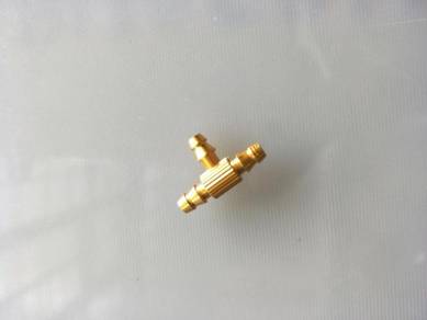 Brass T connector for hose tube