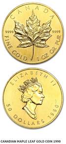 Gold Maple Leaf Coin 