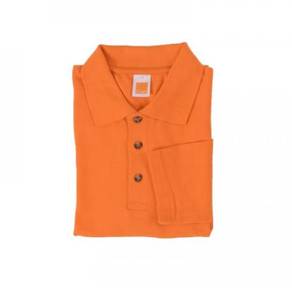 T-shirt Plain Polo Oren Sport Long Sleeve Orange