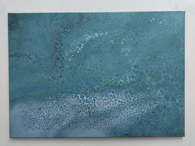 Ocean Blue Abstract Painting 