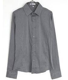 A0530B FORMAL PLAIN GREY MAN LONG SLEEVE SHiRT
