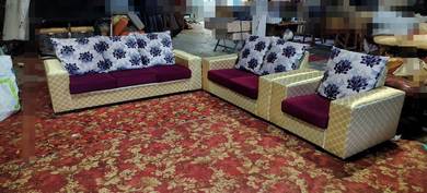 Set Sofa 3+2+1 Seater – Kain Baru, Bersih & Cantik
