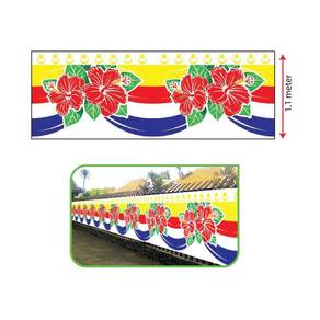 Banner Bunga Raya Rekaan Batik