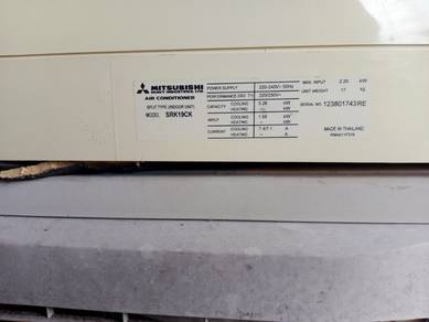 aircond 2hp mitsubishi