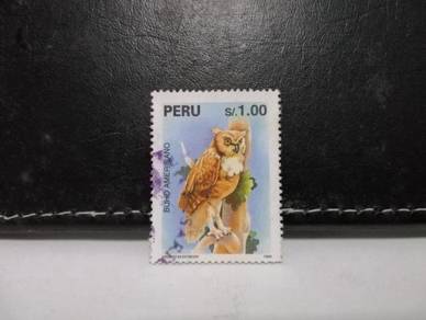 1995 Peru Stamp Owl Bird
