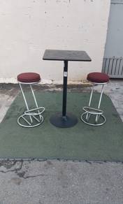 PK156 Combo Meja Kerusi Tinggi Bar Table 1+2 Stool