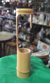 Japanese Bamboo Tube Vase Hanaire Vtg Ikebana Tea