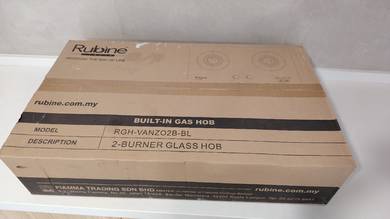 Rubine Built-In Gas Hob: RGH-VANZO2B-BL